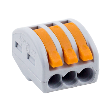 Conector derivatie tip WAGO 3 fire (10 buc.) W-413