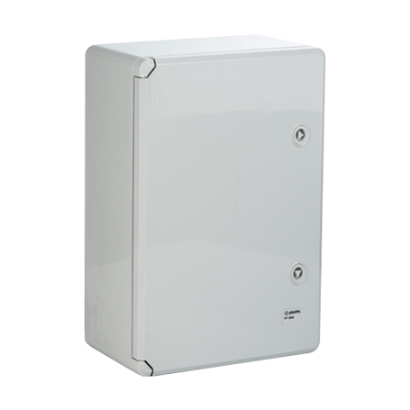 Cutie distributie IP65 din ABS gri, usa mata, placa metalica, 200x300x130 mm PP3001