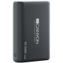 CANYON Power bank 10000mAh Li-poly battery, Input 5V/2.1A, Output 5V/2.1A(Max), with Smart IC, Black, 3in1 USB cable length 0.3m