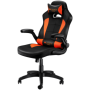 Gaming chair, PU leather, Original and Reprocess foam, Wood Frame, Top gun mechanism, up and down armrest, Class 4 gas lift, Nyl
