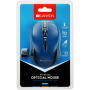 CANYON 2.4GHz wireless optical mouse with 4 buttons, DPI 800/1200/1600, Blue, 103.5*69.5*35mm, 0.06kg