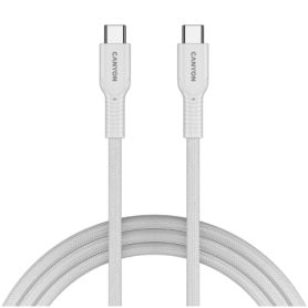 CANYON cable OnWire 60CL C-C 60W COLOR Braided 1m White