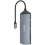CANYON 8 in 1 hub, with 1*HDMI,1*Gigabit Ethernet,1*USB C female:PD3.0 support max60W,1*USB C male :PD3.0 support max100W,2*USB3