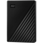 HDD Extern WD My Passport 4TB, 256-bit AES hardware encryption, Backup Software, Slim, USB 3.2 Gen 1 Type-A up to 5 Gb/s, Black