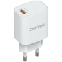Canyon, Wall charger with 1*USB, QC3.0 18W, Input: 100V-240V, Output: DC 5V/3A,9V/2A,12V/1.5A, Eu plug, OCP/OVP/OTP/SCP, CE, RoH
