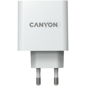 Canyon, GAN 65W charger  Input:  100V-240V Output: 5.0V3.0A /9.0V3.0A /12.0V-3.0A/ 15.0V-3.0A /20.0V3.25A , Eu plug, Over- Volta