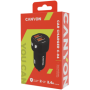 CANYON C-04 Universal 2xUSB car adapter, Input 12V-24V, Output 5V-2.4A, with Smart IC, black rubber coating with silver electrop