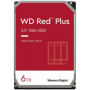 HDD NAS WD Red Plus 6TB CMR, 3.5'', 256MB, 5400 RPM, SATA 6Gbps, TBW: 180