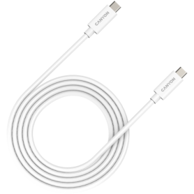 CANYON UC-42, cable, U4-CC-5A2M-E, USB4 TYPE-C to TYPE-C cable assembly 20G 2m 5A 240W(ERP) with E-MARK, CE, ROHS, white
