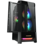 COUGAR | Duoface RGB Black | PC Case | Mid Tower / Airflow Front Panel / 2 x 140mm & 1x 120mm ARGB Fans incl. / TG Left Panel